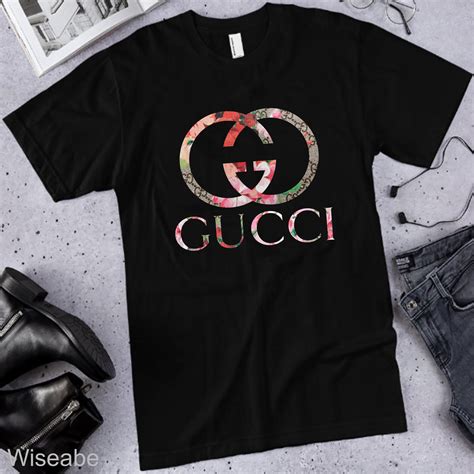 gucci t shirts cheap with a flower|gucci shirt clearance.